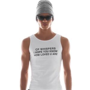 ✨Cogent Project White Unisex Graphic Sz Small Tank✨